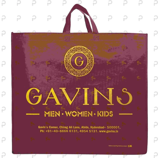 Gavins Gold Shining Laminated Box Bag