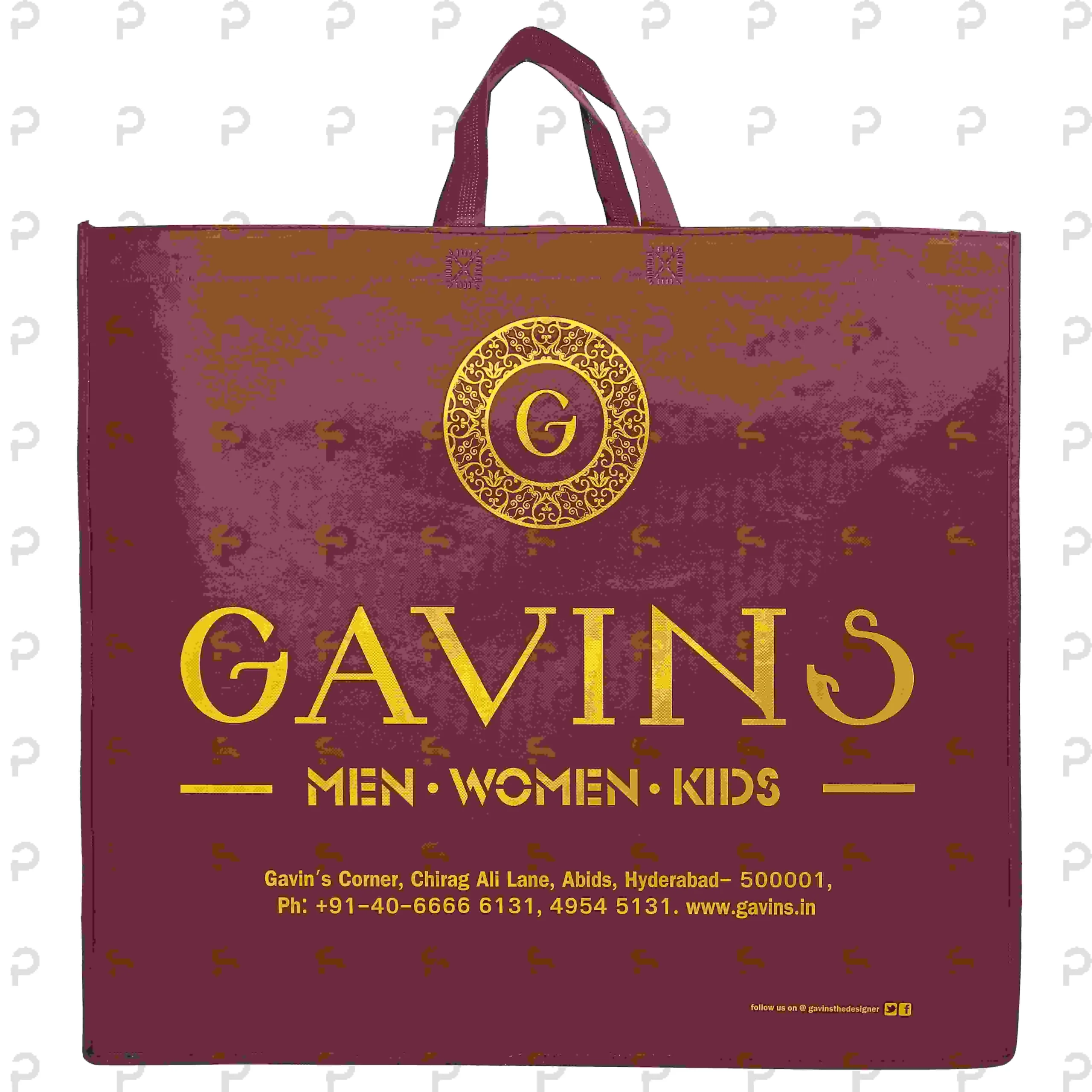Gavins Gold Shining Laminated Box Bag