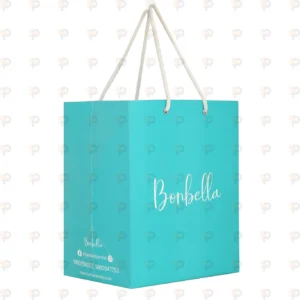 Luxury Aqua Blue Paper Bag with Rope Handle – Bonbella Sweet Packaging
