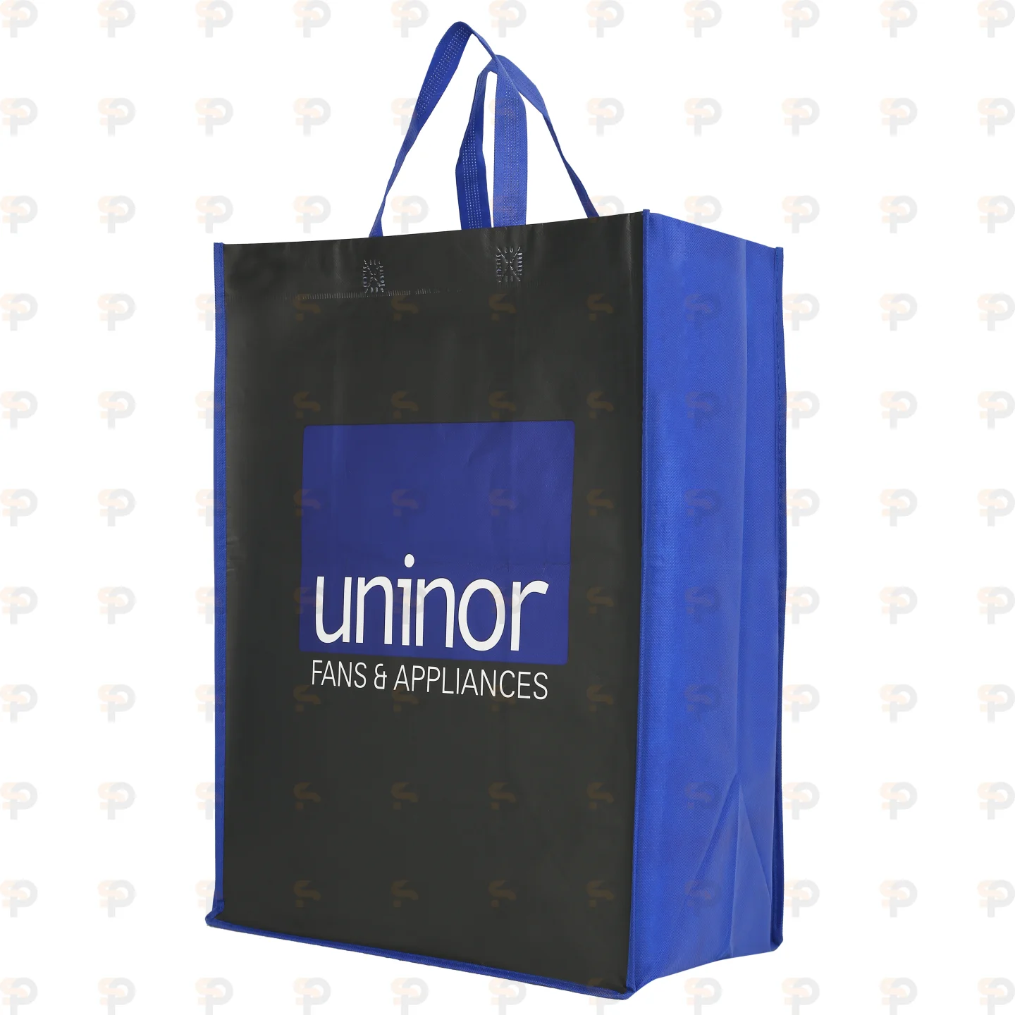 Uninor Fans & Appliances Branded Non-Woven Shopping Bag - Black and Blue