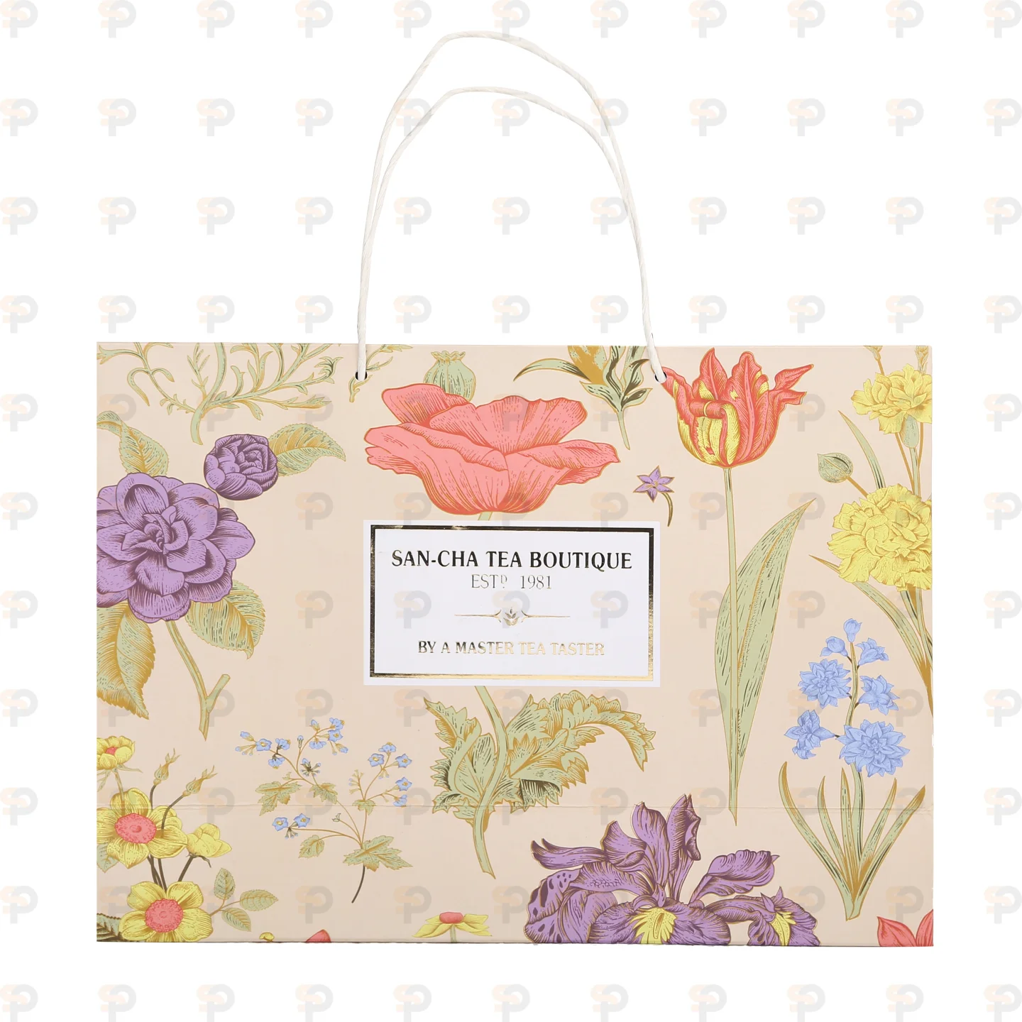 Elegant Floral Printed Carry Bag – San-Cha Tea Boutique