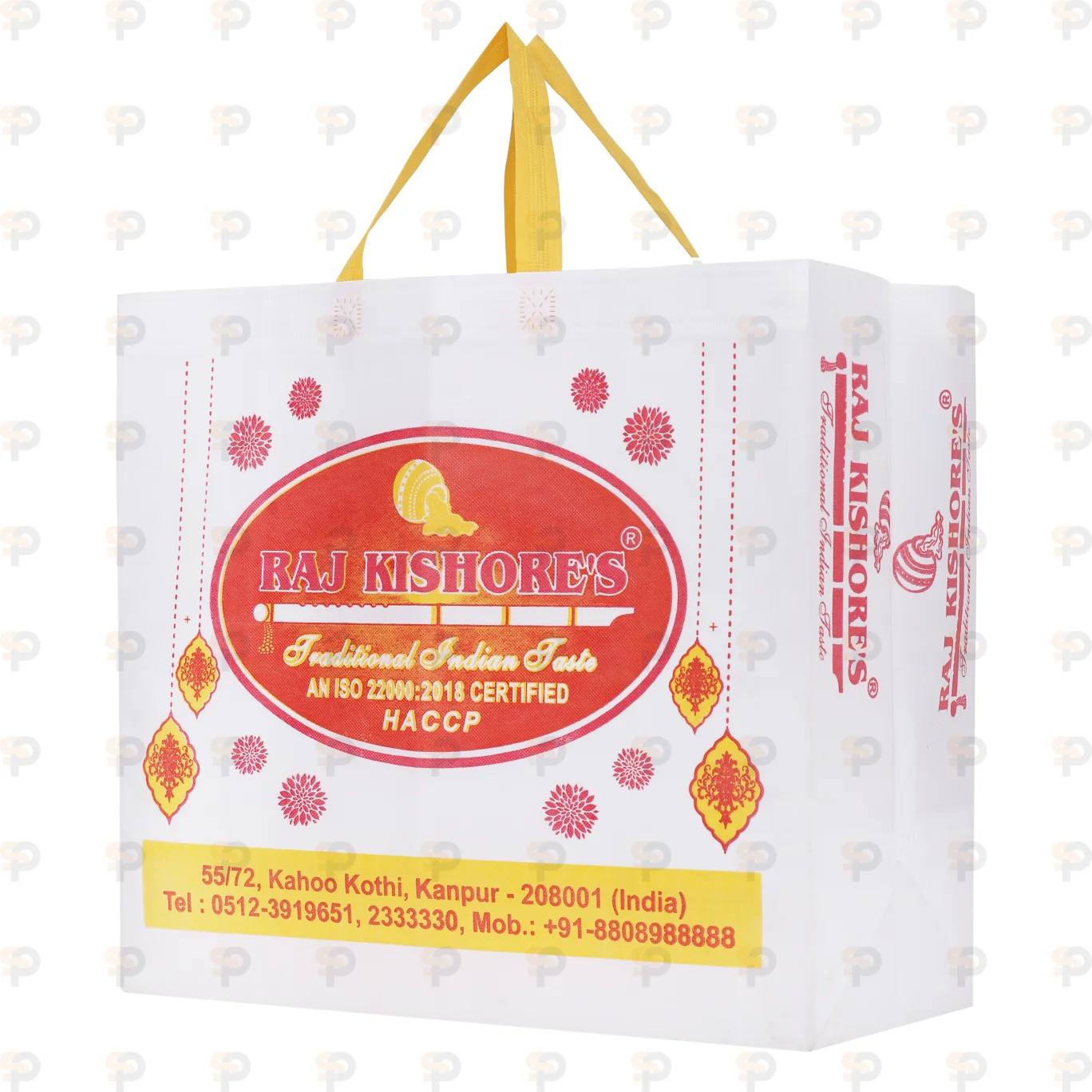 Custom Printed Sweet Shop Carry Bag – Raj Kishore’s Traditional Indian Taste