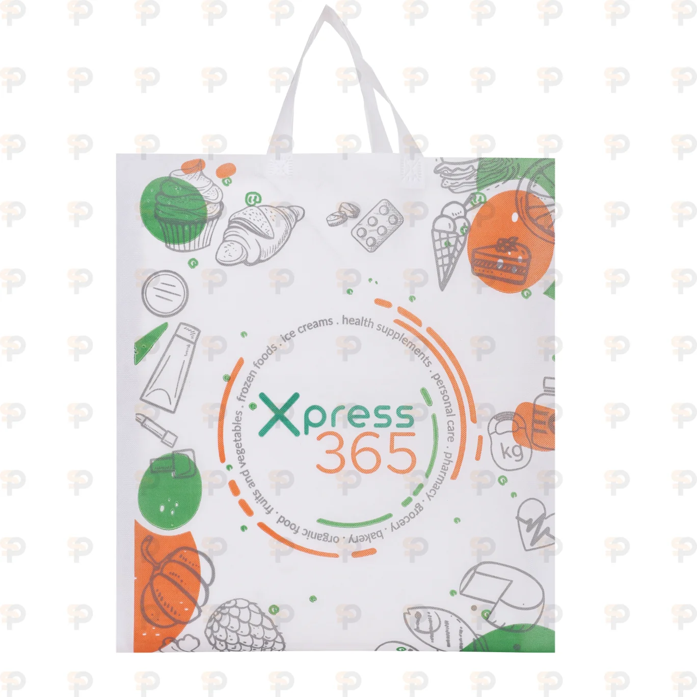 Xpress365 Exhibition Bag – White Non-Woven Custom Printed Promotional Bag