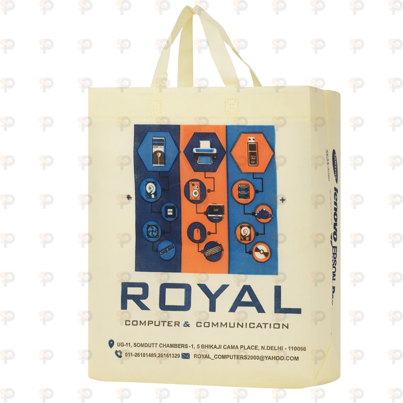 Royal Computer & Communication Non-Woven Carry Bag