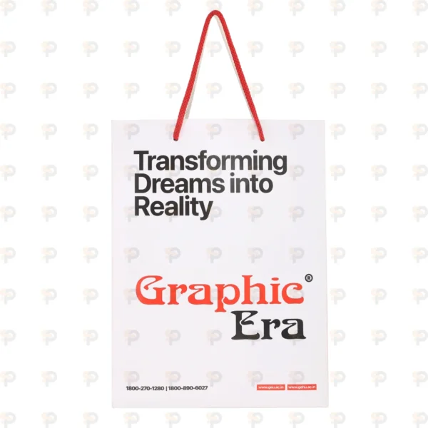 Graphic Era Promotional Paper Bag with Red Rope Handles