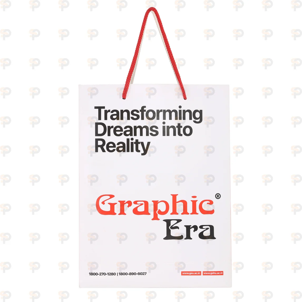 Graphic Era Promotional Paper Bag with Red Rope Handles